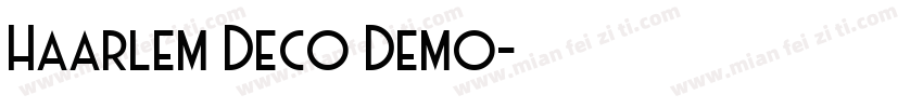 Haarlem Deco Demo字体转换